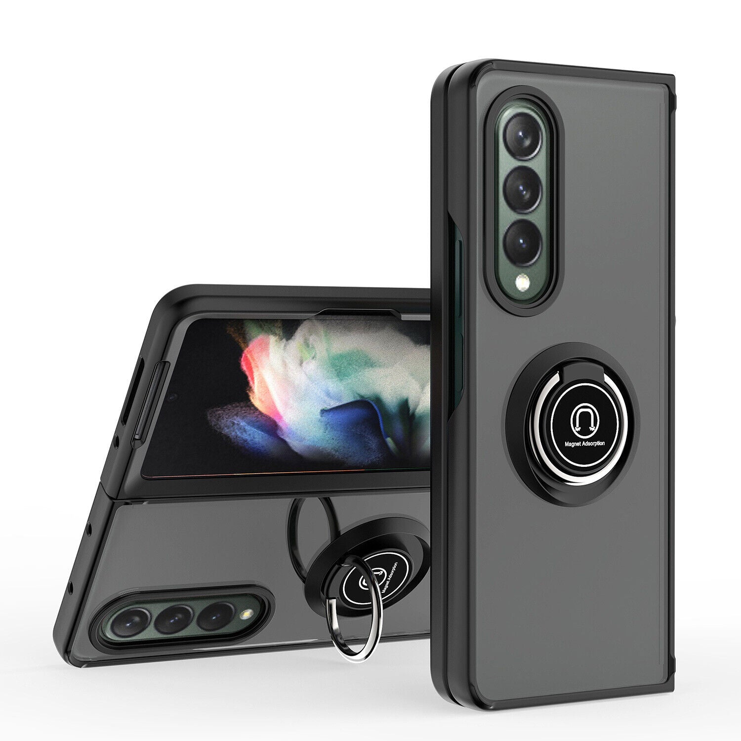 Matte Ring Case for Samsung Galaxy Z Fold 5 5G Matte Ring Case for Samsung Galaxy Z Fold 5 5G